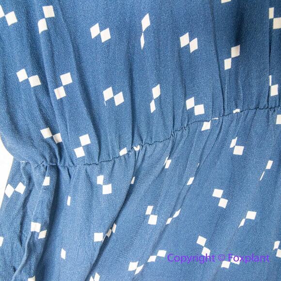 Eloquii blue romper white geometric print, women plus size 22 - Picture 7 of 14